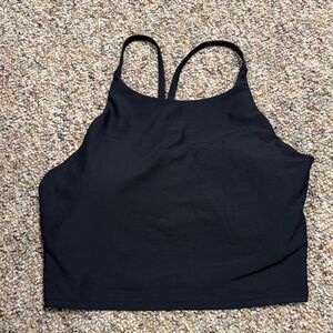 Athletic Old Navy Black Tank Top with Built in Bra
